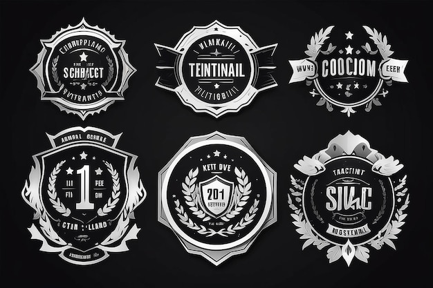 Foto premium badge templates collection kwaliteit insignia ontwerpen