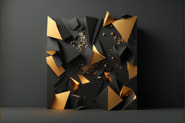 Premium black and golden background for a royal touch generative ai