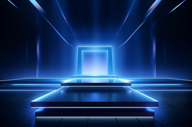 Premium blue lighting product display background