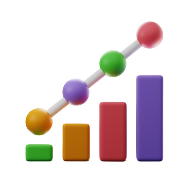 Premium business finance-pictogram 3d-rendering op geïsoleerde achtergrond