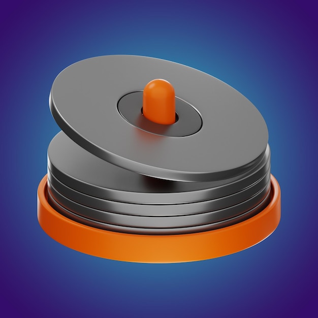 Premium cd storage icon 3d rendering on isolated background