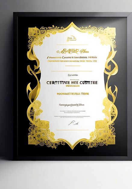 premium certificate design vector templateAI Generated