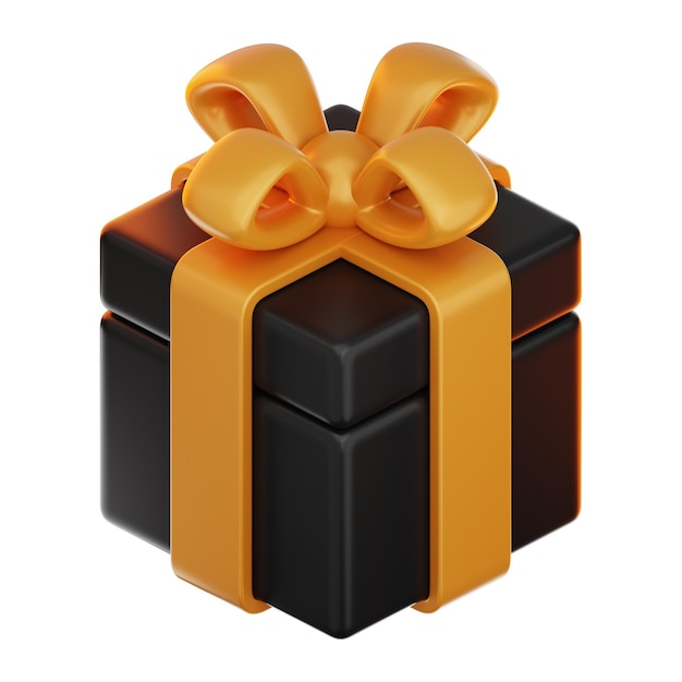 Premium christmas gift box icon 3d rendering on isolated background