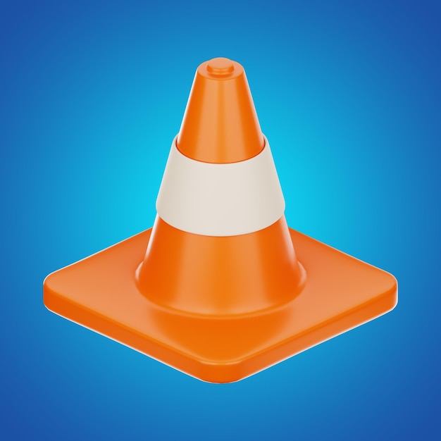 Premium Construction barrier icon 3d rendering on isolated background