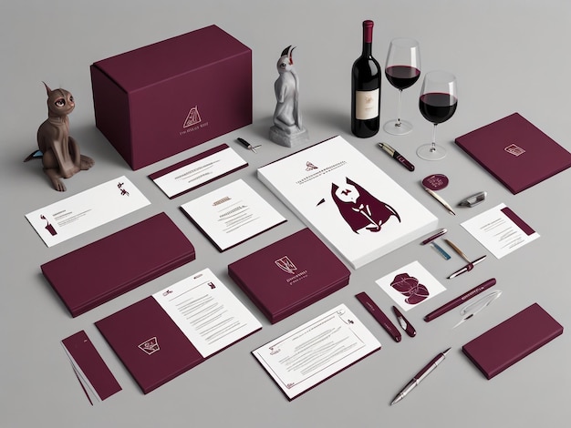 Premium corporate identity template set Business stationery mockup met logo monster Set van envelo