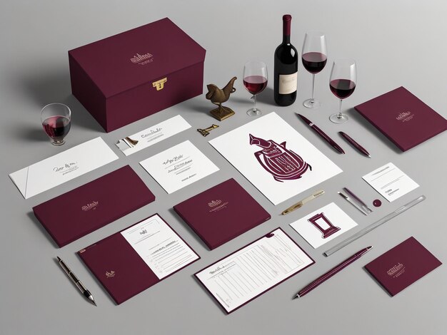 Premium corporate identity template set Business stationery mockup met logo monster Set van envelo