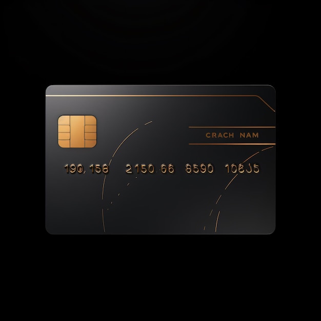 Foto mockup di carta di credito premium sfondo nero scuro