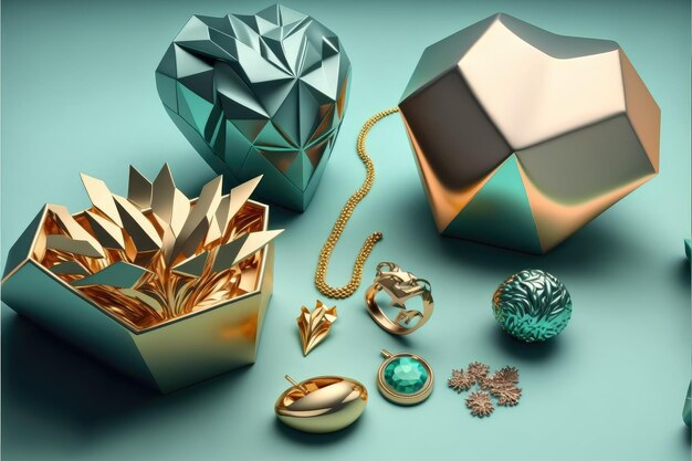 Premium designer jewelry background for your next accessory project generative ai