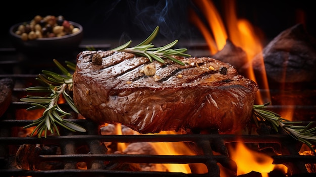 Premium eten Heerlijke gegrilde steak