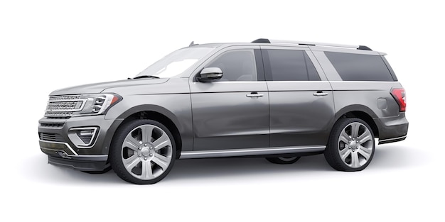 Premium familie suv geïsoleerd op een witte achtergrond 3d-rendering