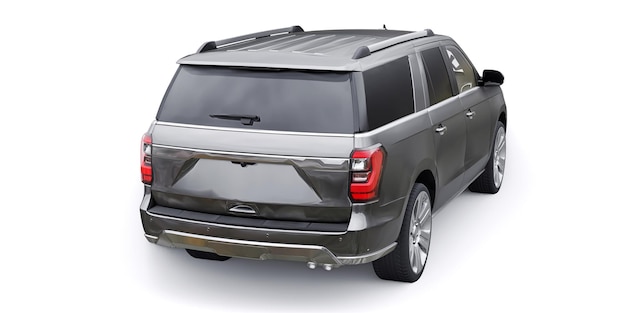 Premium familie suv geïsoleerd op een witte achtergrond 3d-rendering