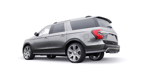 Foto premium family suv isolato su sfondo bianco rendering 3d