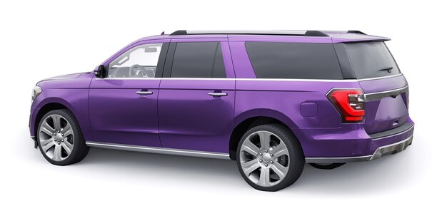 Foto premium family suv isolato su sfondo bianco rendering 3d