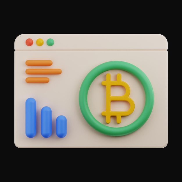 Premium Finance 3D Icon Высокое разрешение на изолированном фоне