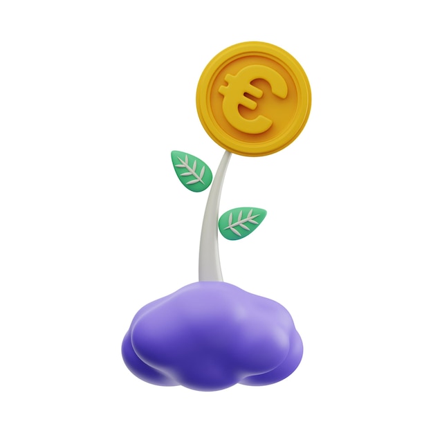 Premium Finance 3D Icon High Resolution on isolated background