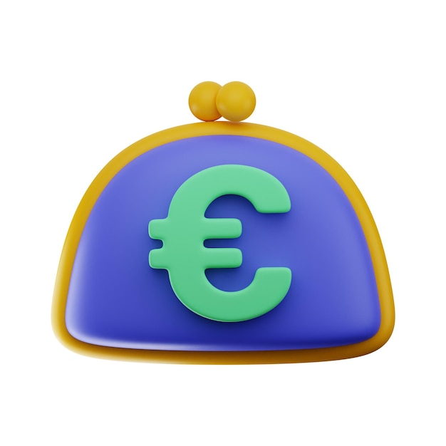 Premium Finance geld pictogram 3D-rendering hoge resolutie geïsoleerde achtergrond