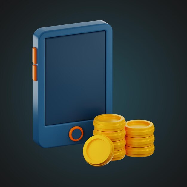 Photo premium finance icon 3d rendering on isolated background