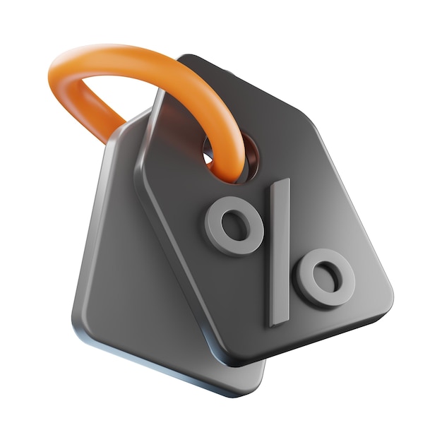 premium finance shopping price tag icon 3d rendering on isolated background