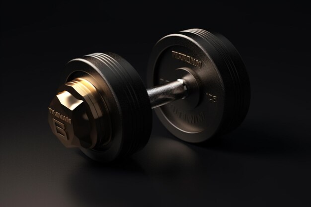 Premium Photo  Dumbbell on a black background