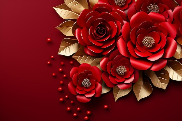 Premium flowers background in luxury style