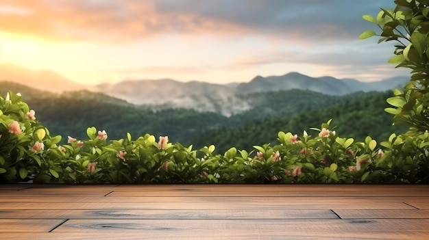 Premium foto van houten blad met prachtige natuur