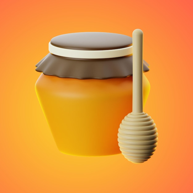 Premium happy thanksgiving day honey icon 3D rendering