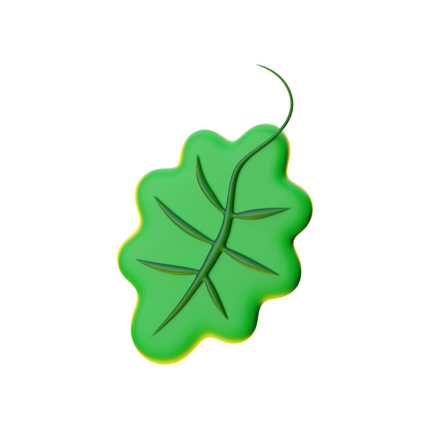 Premium happy thanksgiving day leaf icon 3D rendering