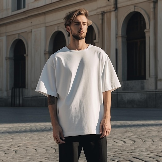 Foto premium hoge kwaliteit tshirt mockup mannelijke modellen