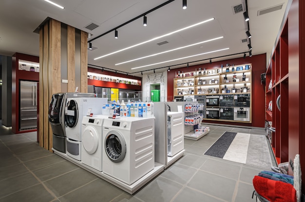 Premium home appliance store interior