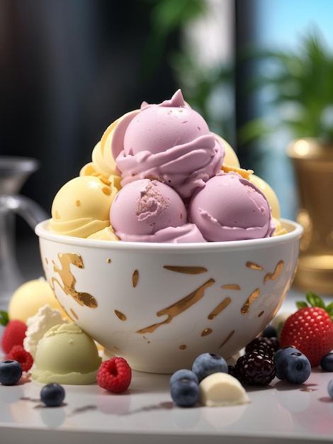 Premium Italiaans gelato bevroren dessert gemaakt met hoogwaardige ingrediënten en technieken ijs