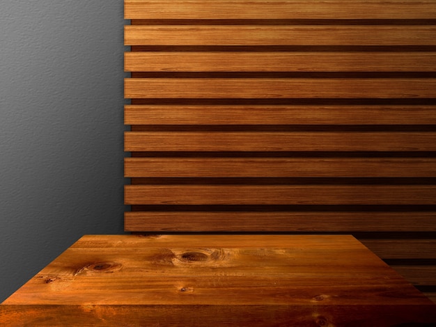 Premium Luxury Wooden plank table top interior background