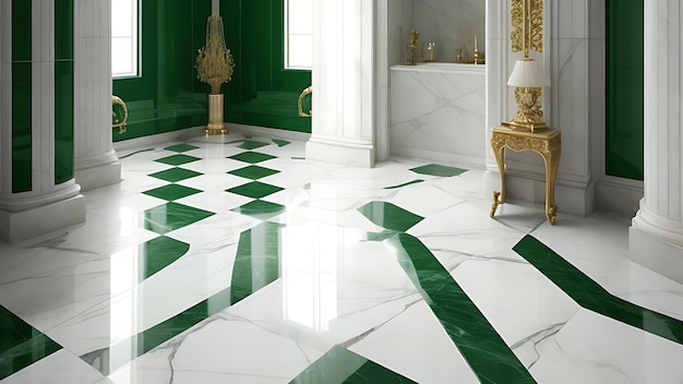 Premium Marble Tiles and Flooring Design in exclusive green pattern with 8k Regulation