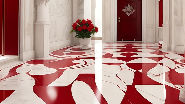 Premium Marble Tiles and Flooring Design in exclusive red pattern with 8k Regulation