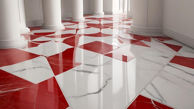 Premium Marble Tiles and Flooring Design in exclusive red pattern with 8k Regulation