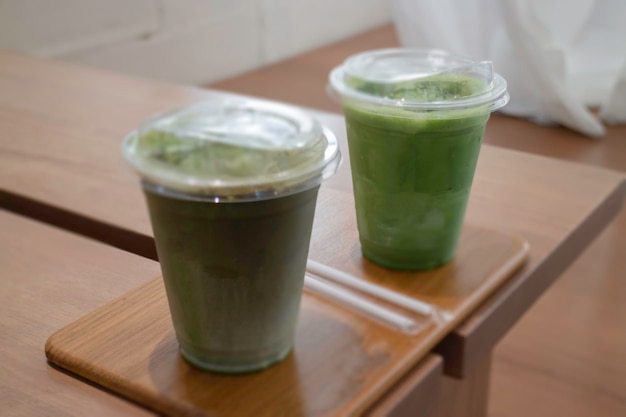 Premium matcha groene thee bekerdrank