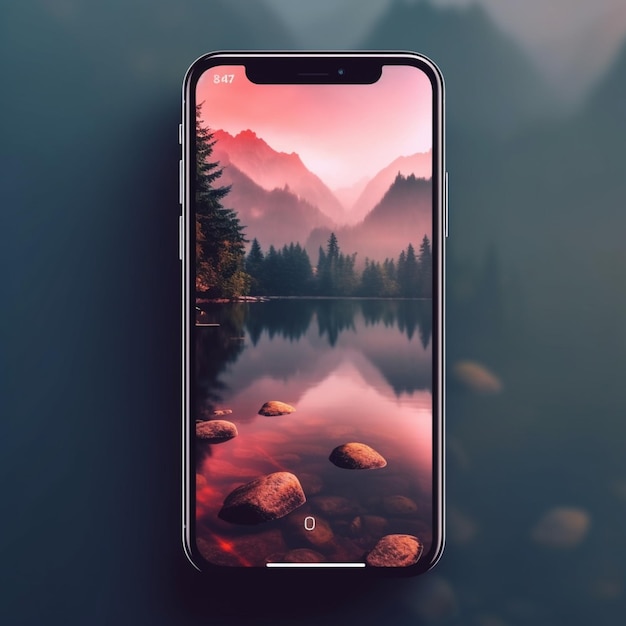 Foto modello di mockup dello schermo del telefono cellulare premium