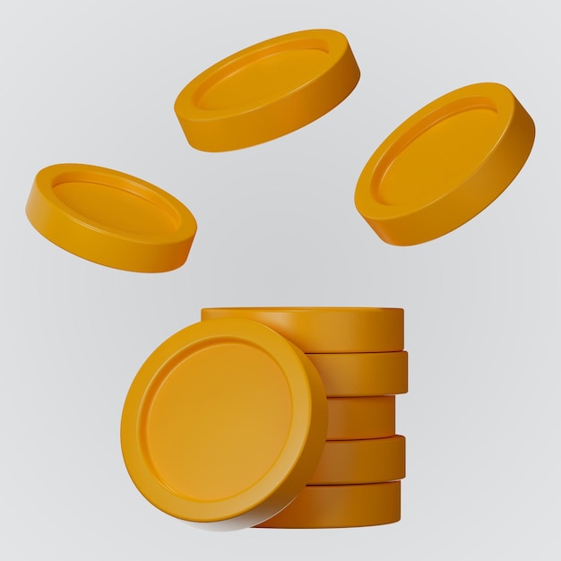 Premium Money and Shopping Finance Icon 3d Render