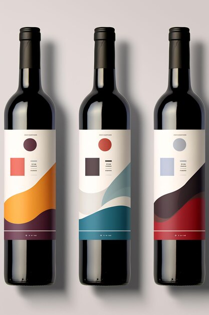 Foto premium packaging wine label professional set elevate your product designs with realistic precision