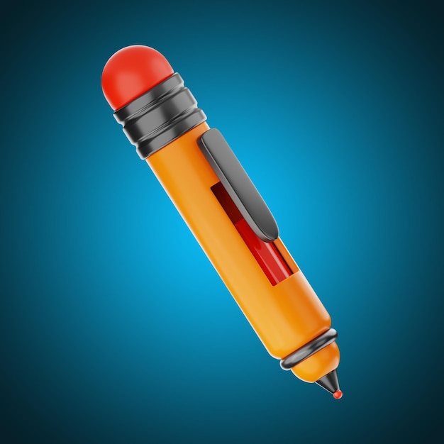 Premium Pencil icon 3d rendering on isolated background PNG