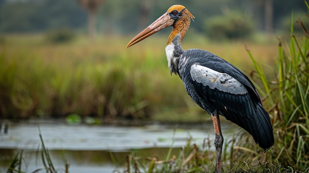 Photo premium photo of small adjutant crane