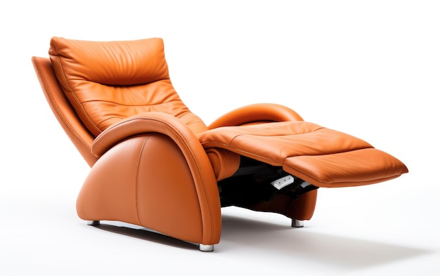 Foto premium reclining chair luxury lounging experience su una superficie bianca o trasparente png sfondo trasparente