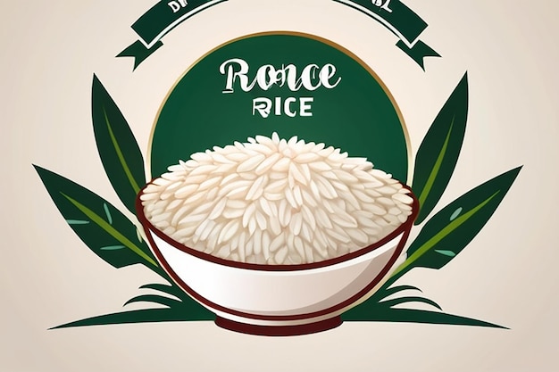 Premium Rice great quality design concept vector