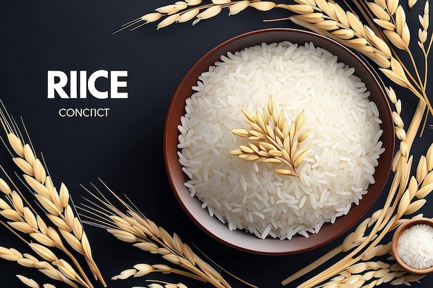 Premium Rice great quality design concept vector