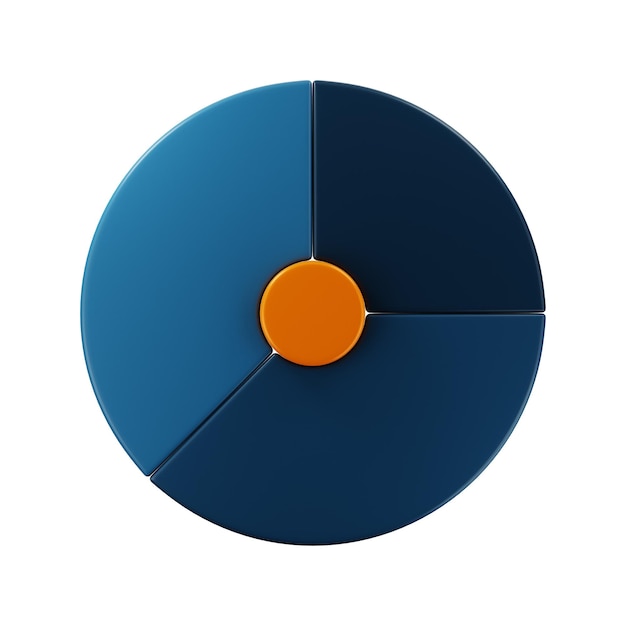 Premium statistiek grafiek financiën icoon 3D weergave op geïsoleerde achtergrond