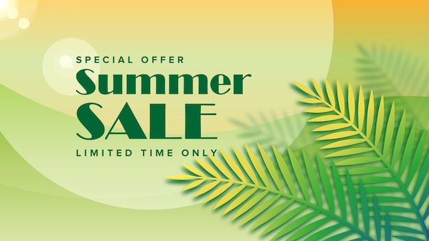 Photo premium summer sale banner template