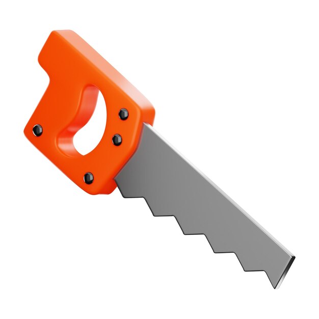 Premium Tool hand saw Icon 3D Rendering