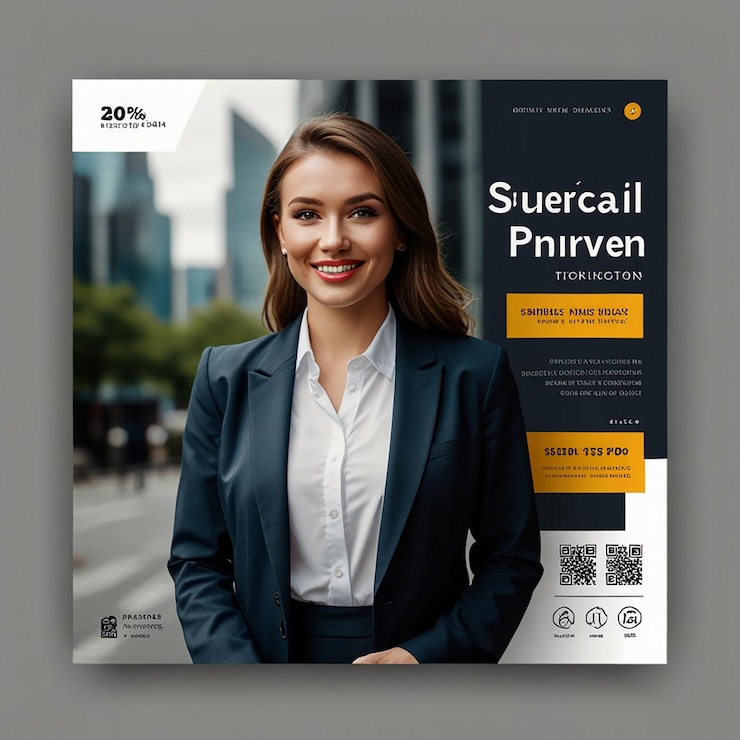 Photo premium vector modern business social media post design template