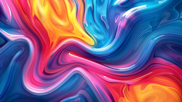 Photo premium wallpaper featuring colorful fluid background