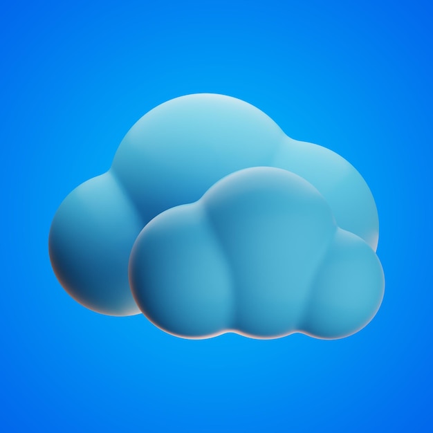 Premium Weather cloud icon 3d rendering on isolated background