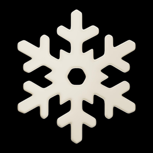 Premium Weather snowflakes icon 3d rendering on isolated background